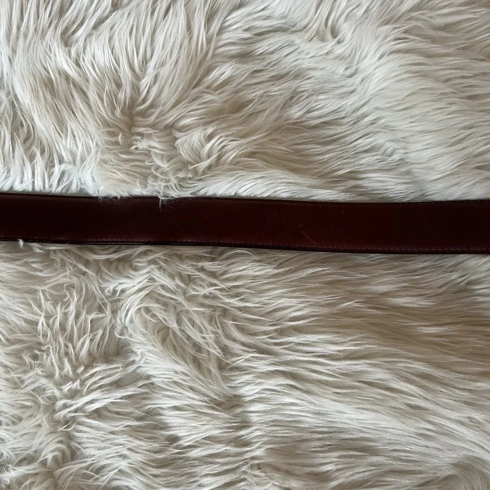 Men's Brighton Brown Leather Golf Belt Silver Plated Buckle Size 34 New With Tag
